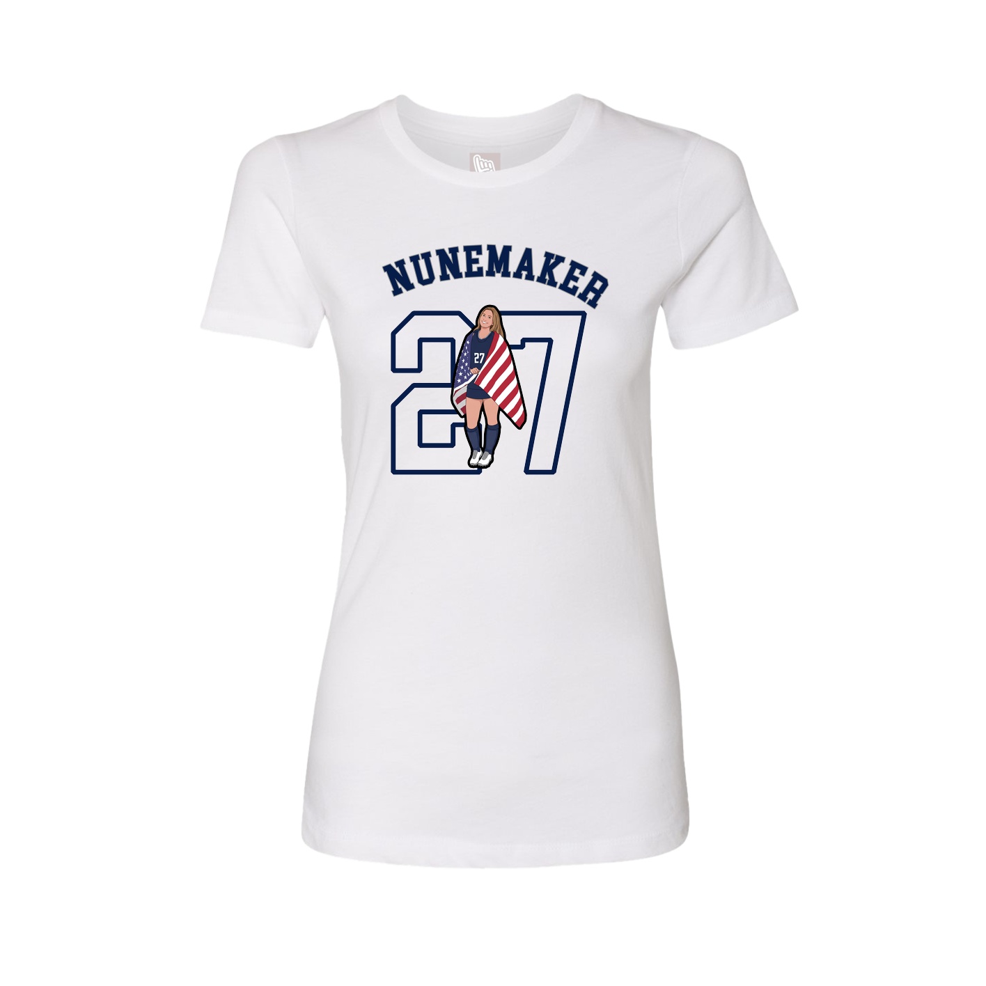 Fitted Women's Tee — Shirsey Arch in White