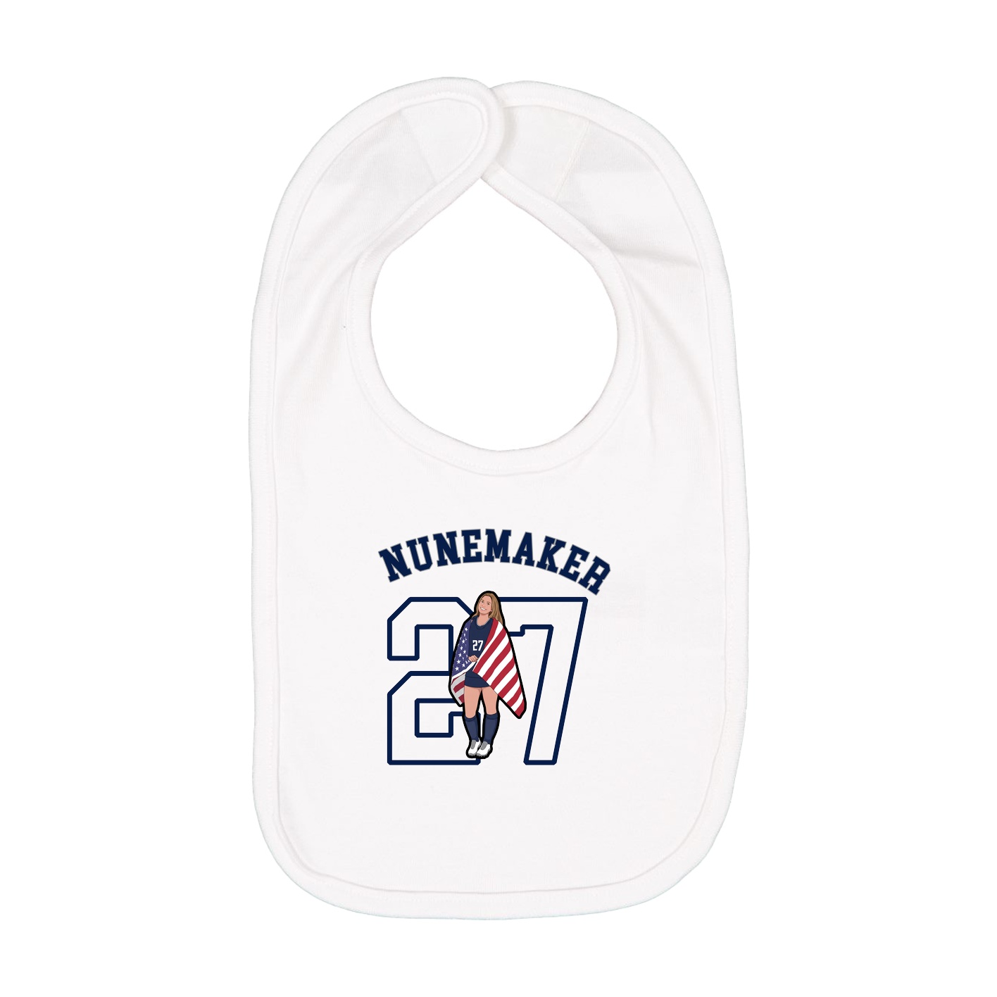Infant Bib — Shirsey Arch in White