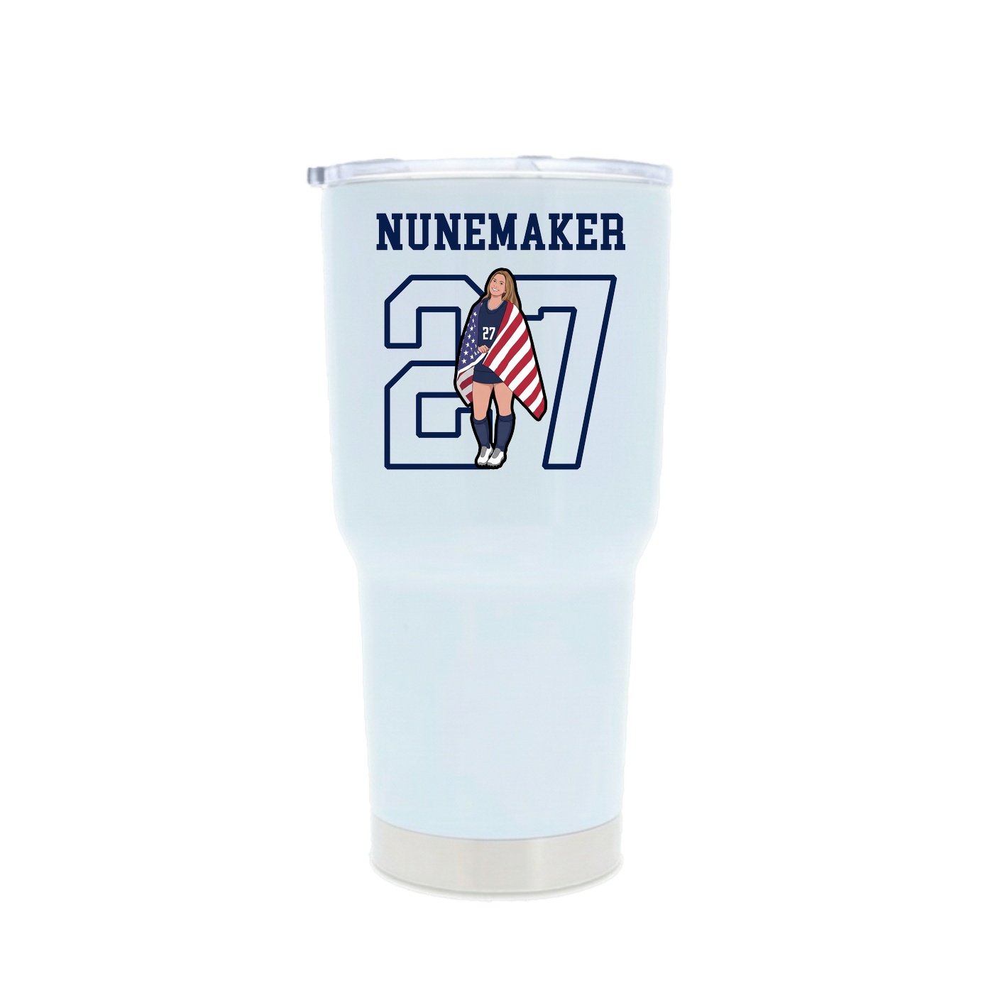 30oz Stainless Steel Tumbler — Shirsey in White