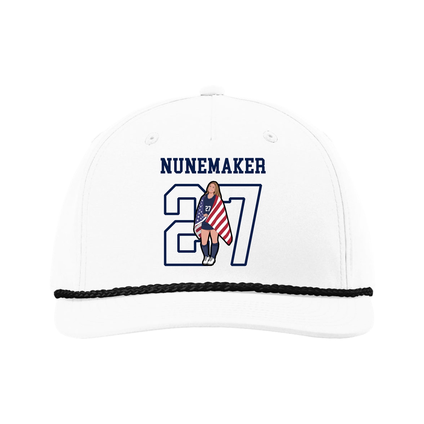 Five-Panel Classic Rope Cap — Shirsey in White