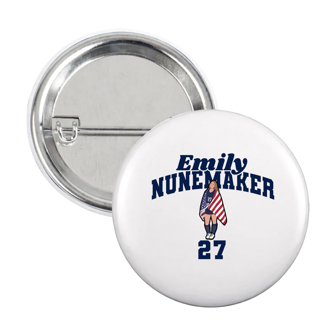Game Day Button — Signature Arch in White
