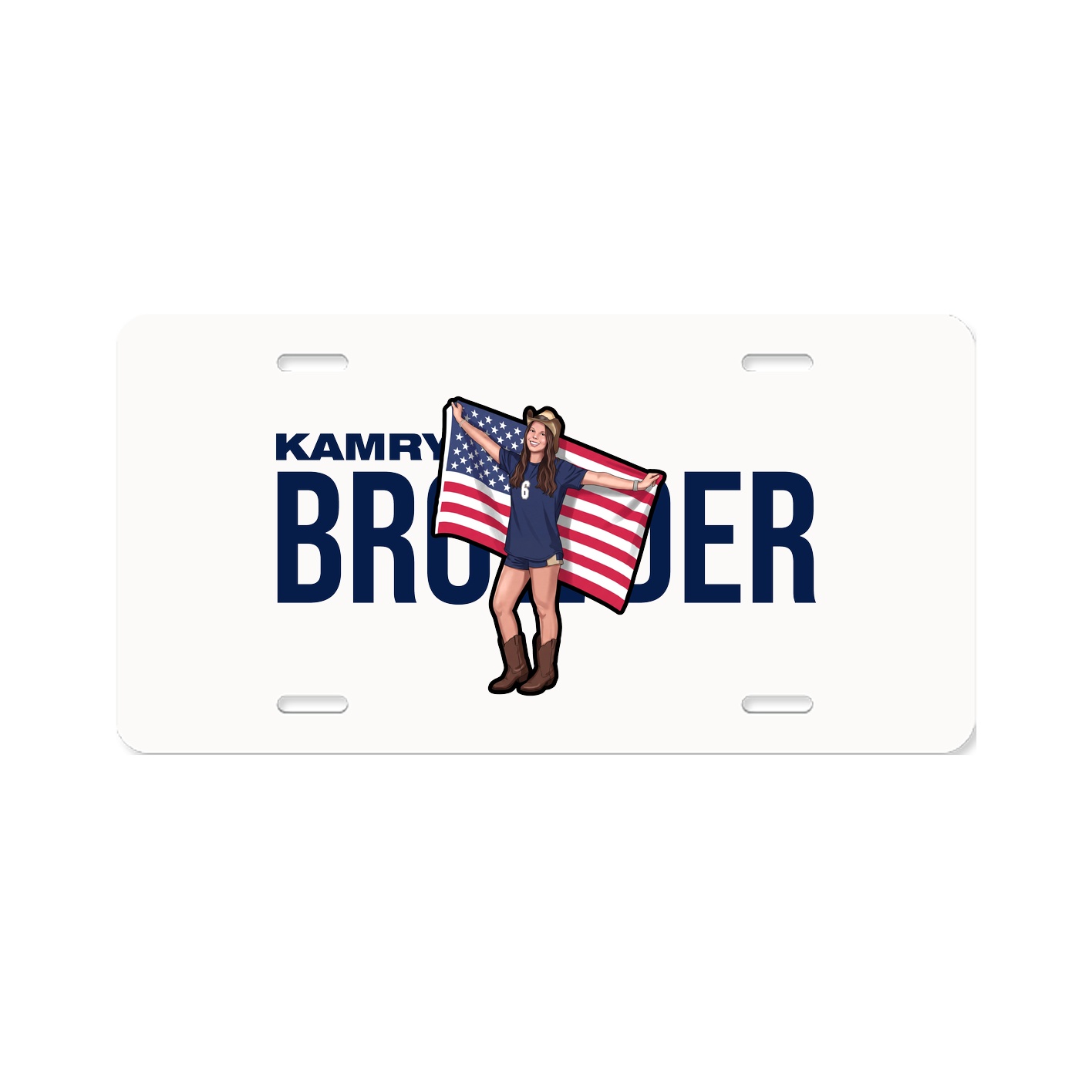 License Plate — Player Name in Classic