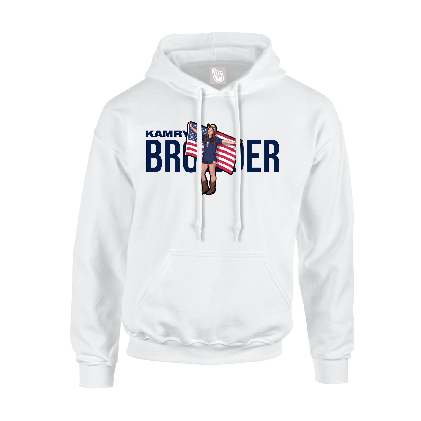 Hoodie — Player Name in White