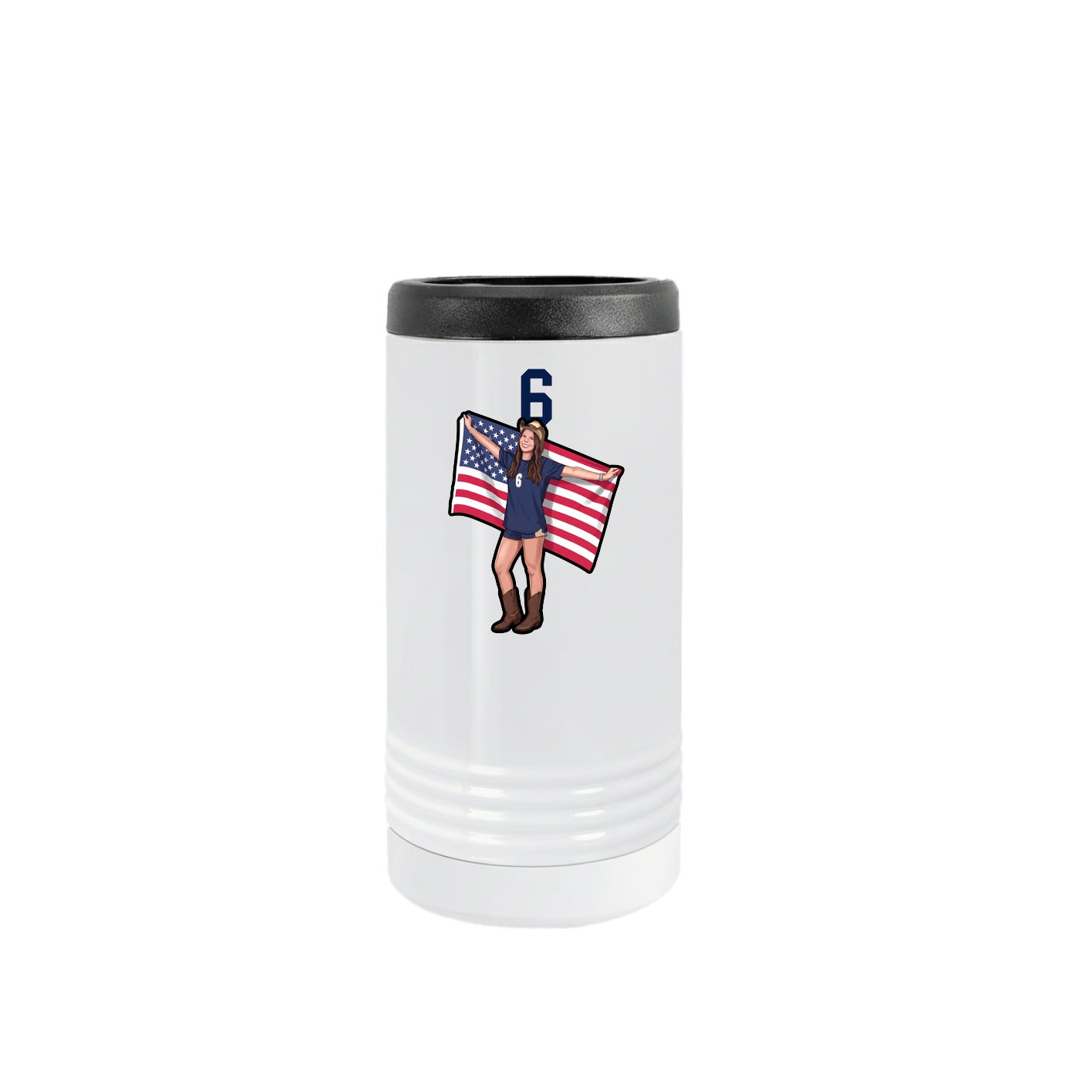 Slim Beverage Holder — Number Top in White