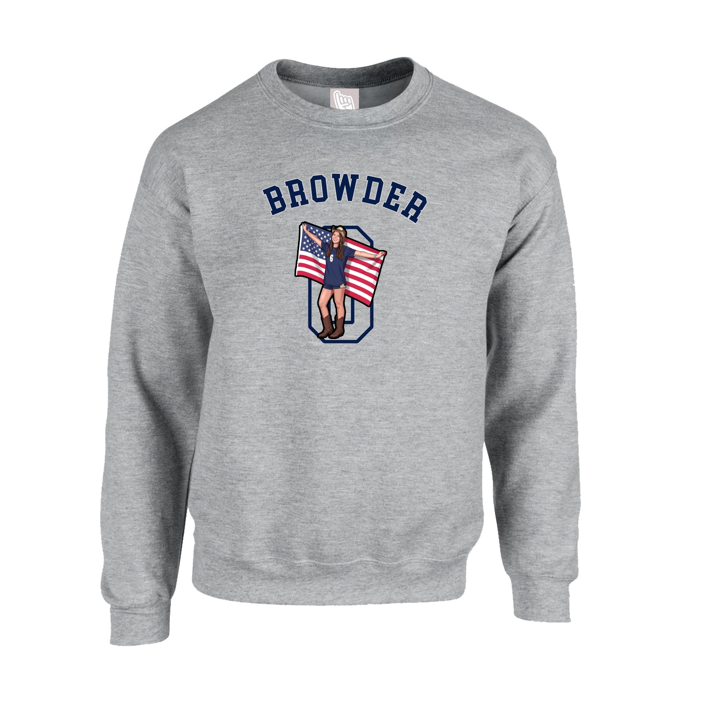 Fleece Crew — Shirsey Arch in Grey