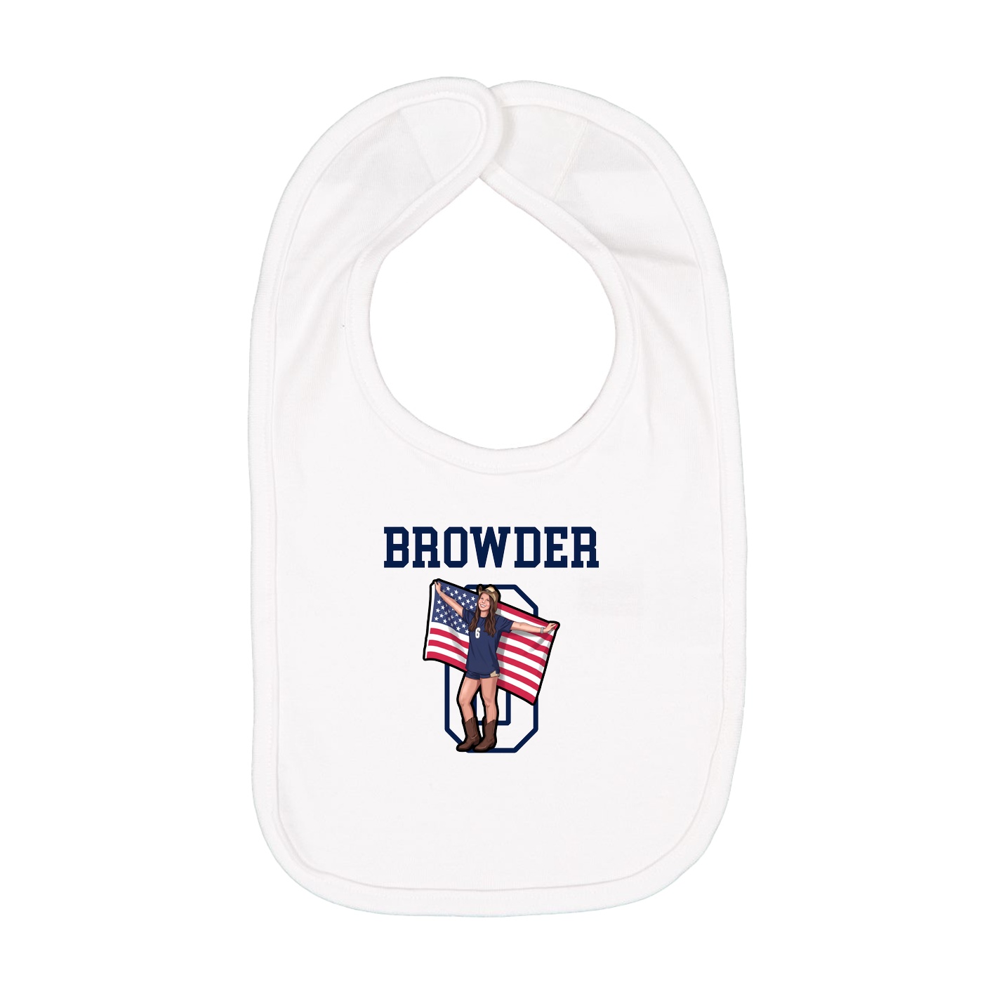 Infant Bib — Shirsey in White