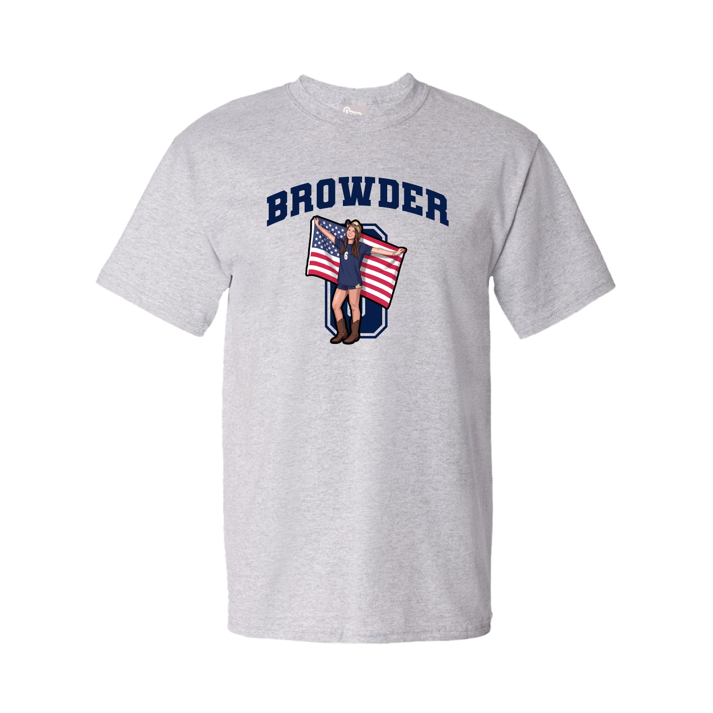 Youth Tee — Number in Grey