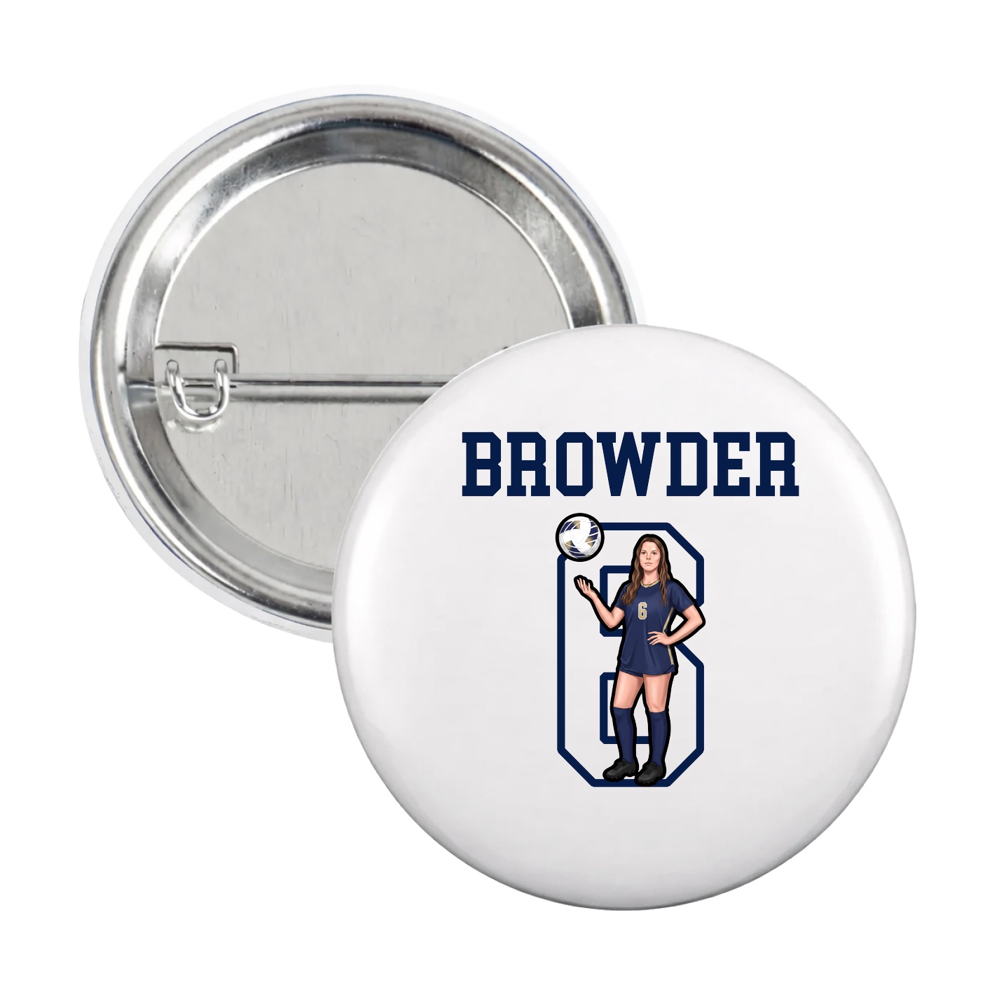 Game Day Button — Shirsey in White