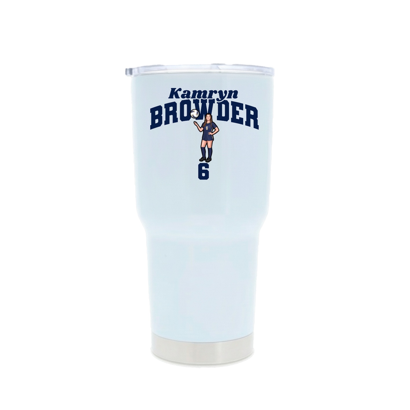 30oz Stainless Steel Tumbler — Signature Arch in White