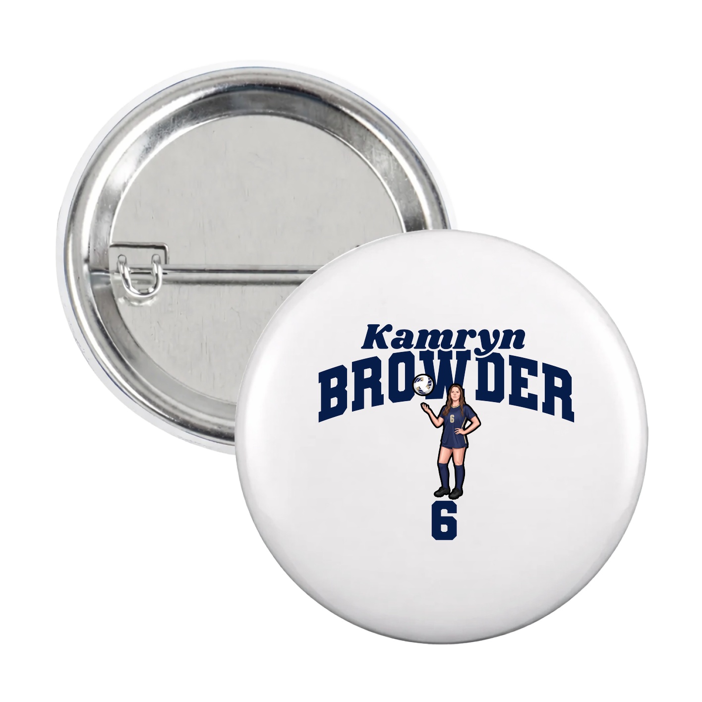 Game Day Button — Signature Arch in White
