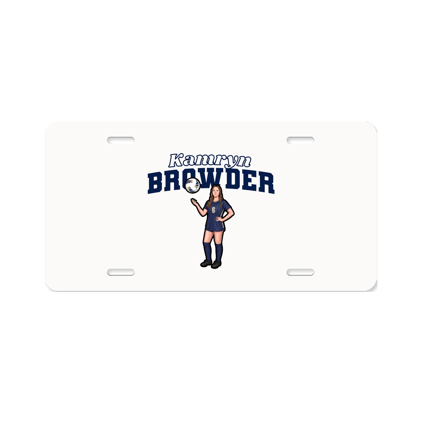 License Plate — Name Arch in Classic