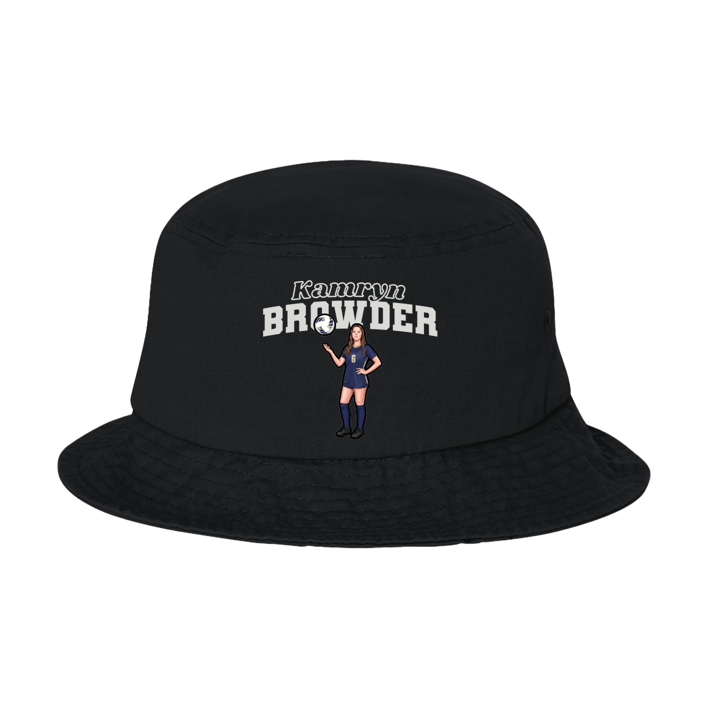 Bucket Cap — Name Arch in Black