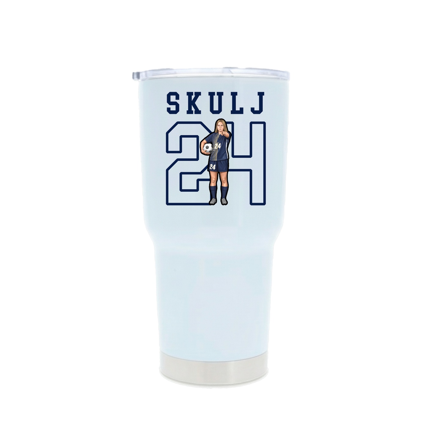 30oz Stainless Steel Tumbler — Shirsey in White