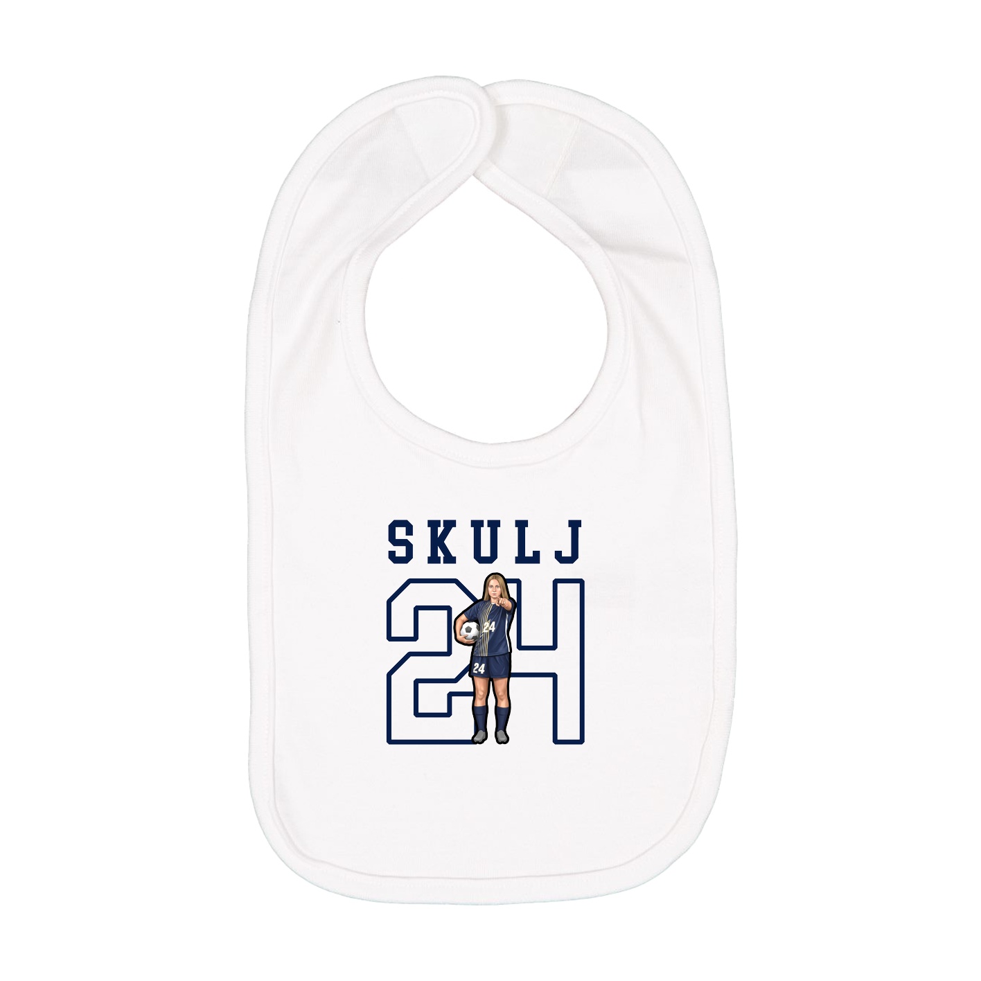 Infant Bib — Shirsey in White