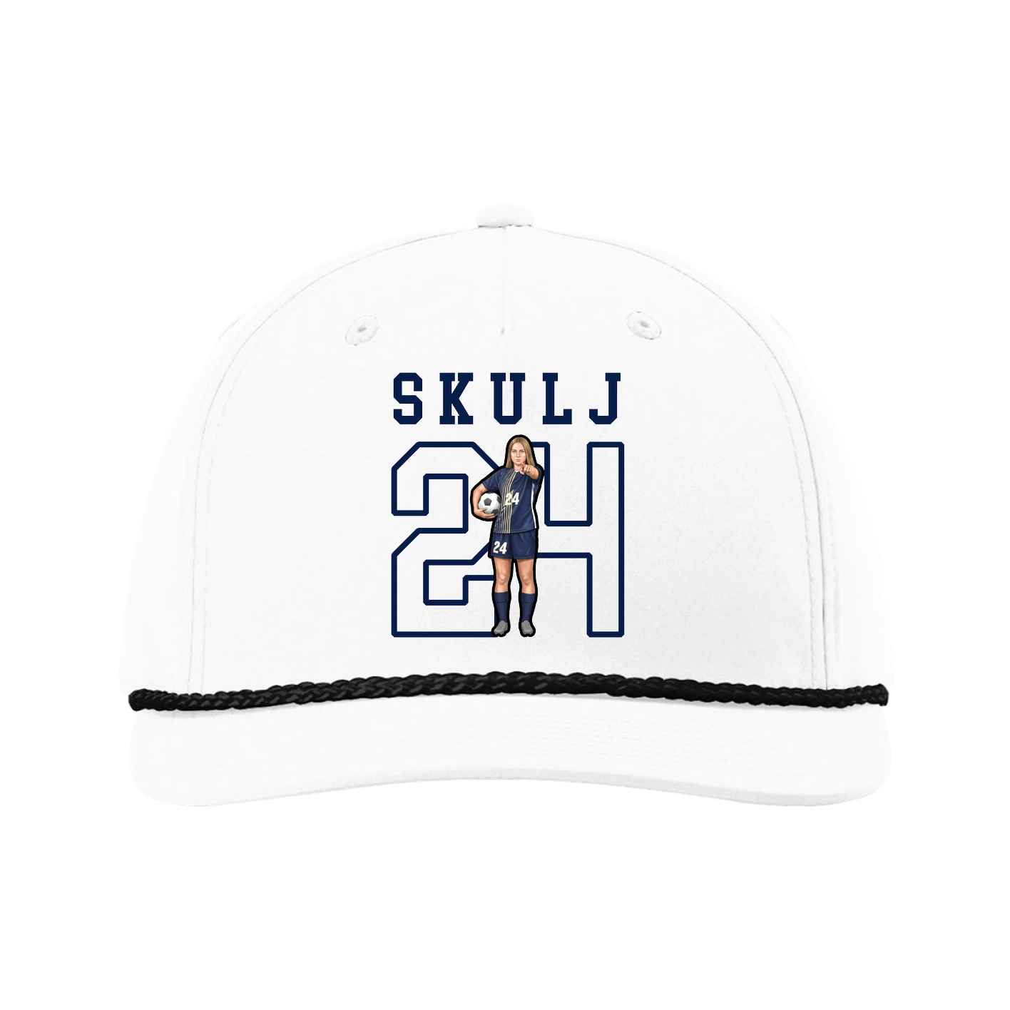 Five-Panel Classic Rope Cap — Shirsey in White