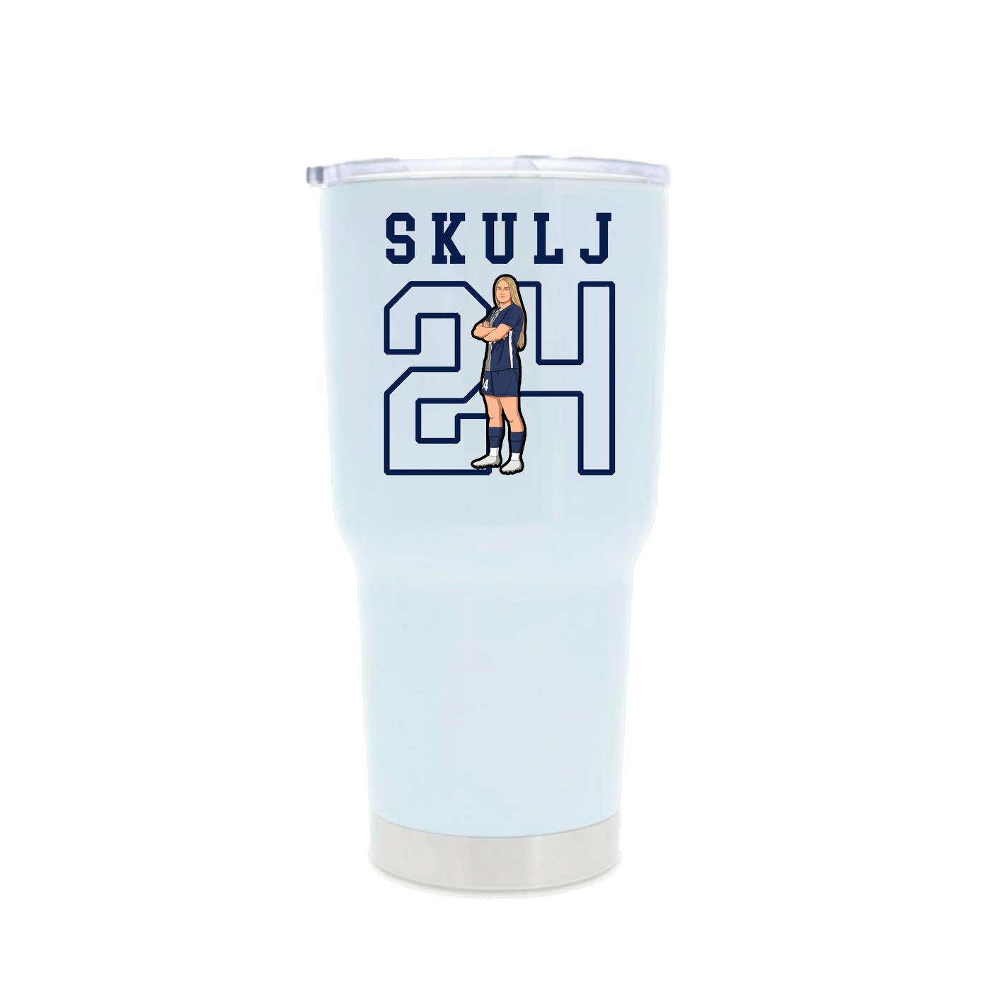 30oz Stainless Steel Tumbler — Shirsey in White