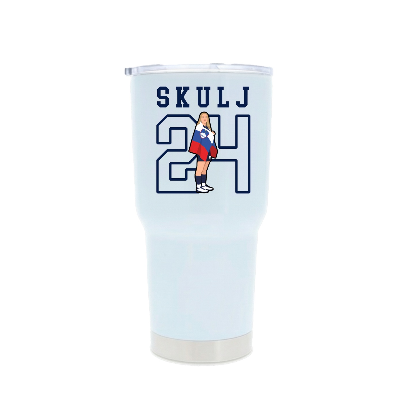 30oz Stainless Steel Tumbler — Shirsey in White