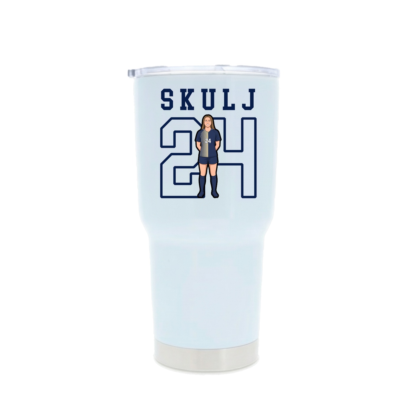 30oz Stainless Steel Tumbler — Shirsey in White