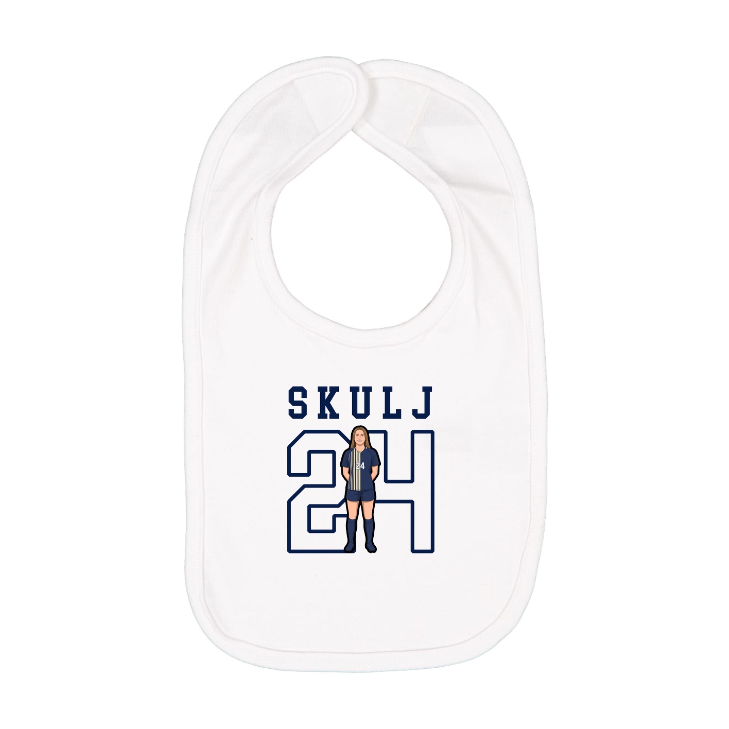 Infant Bib — Shirsey in White