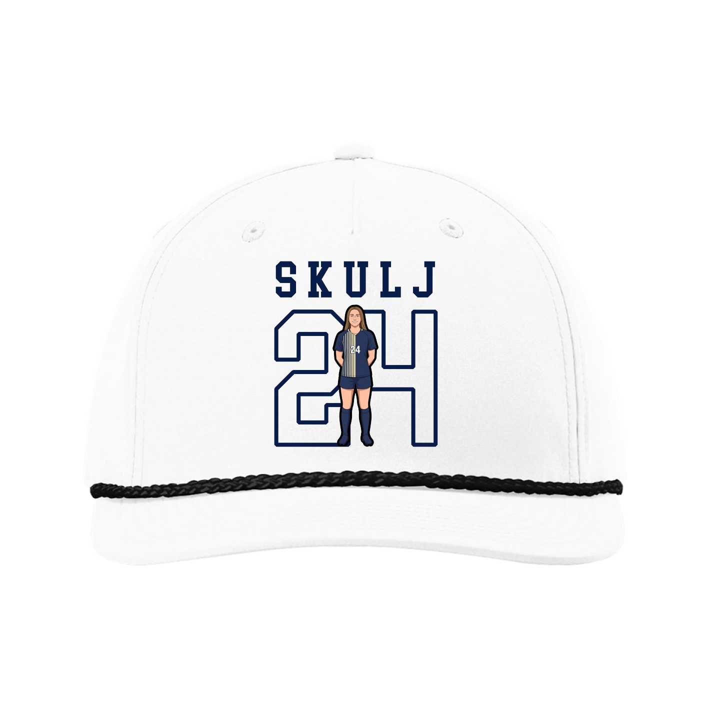 Five-Panel Classic Rope Cap — Shirsey in White