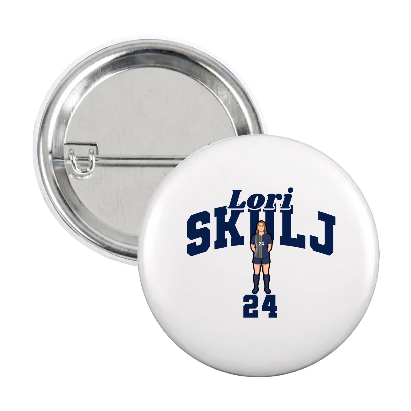 Game Day Button — Signature Arch in White