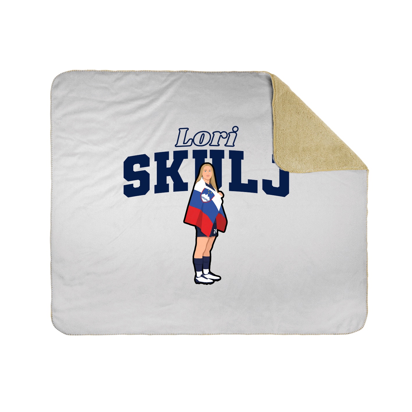 Throw Blanket — Name Arch in White