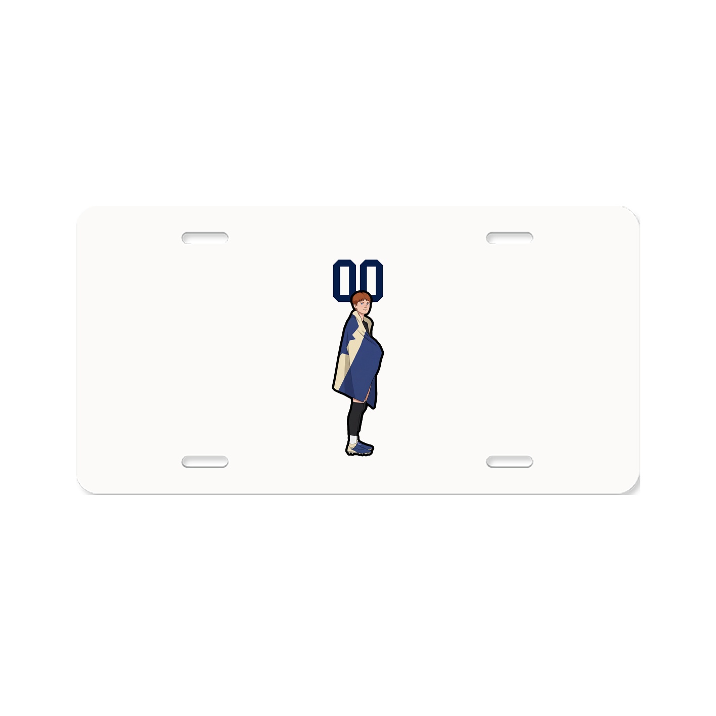 License Plate — Number Top in Classic