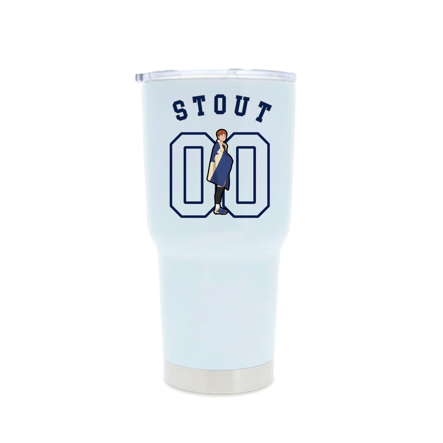 30oz Stainless Steel Tumbler — Shirsey Arch in White