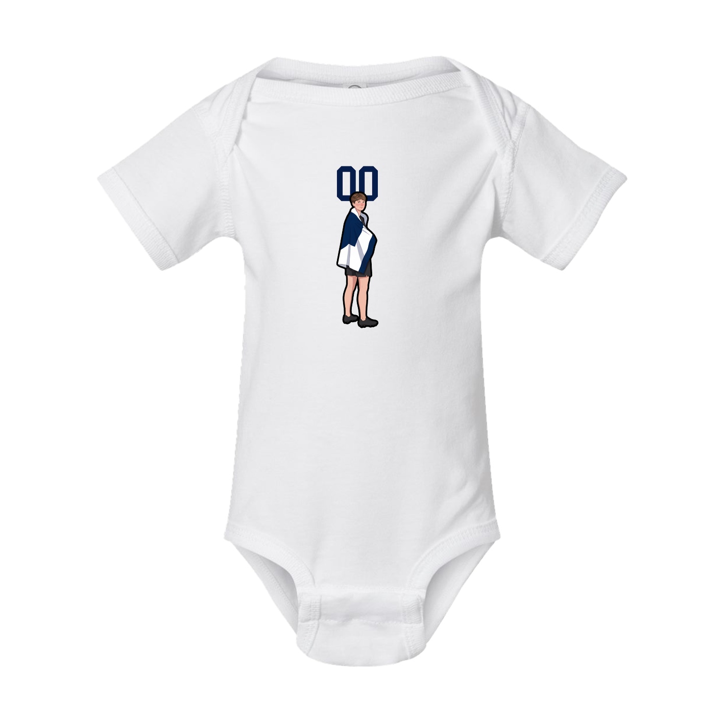 Baby Onesie — Number Top in White