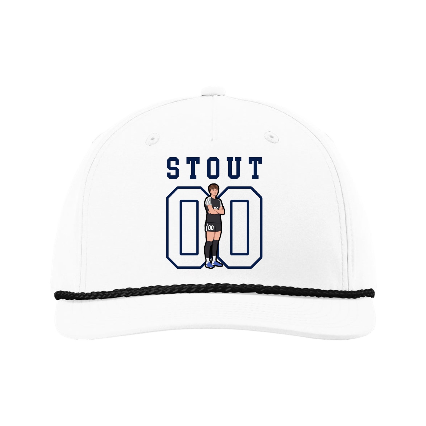 Five-Panel Classic Rope Cap — Shirsey in White