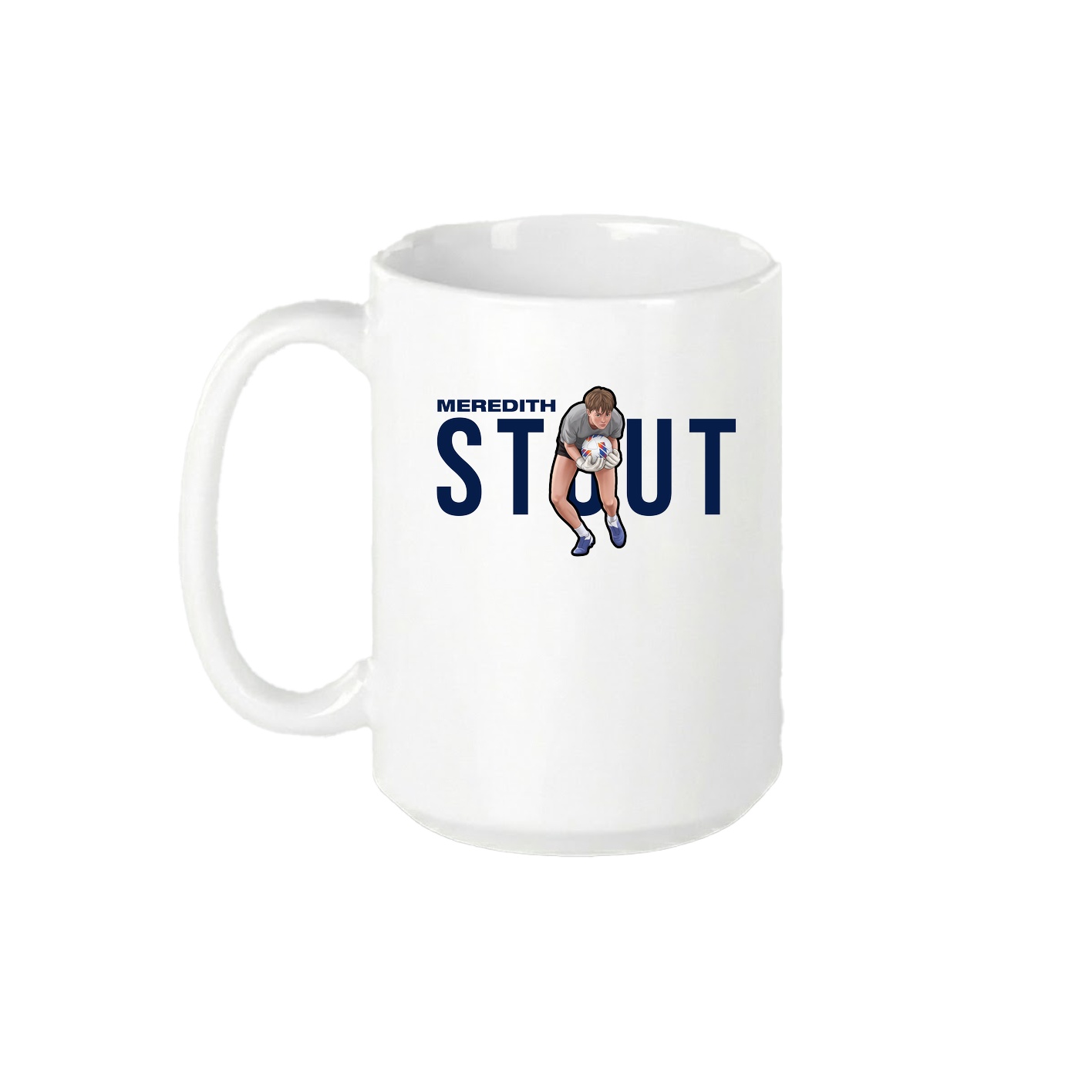 15oz Coffee Mug — Player Name in White