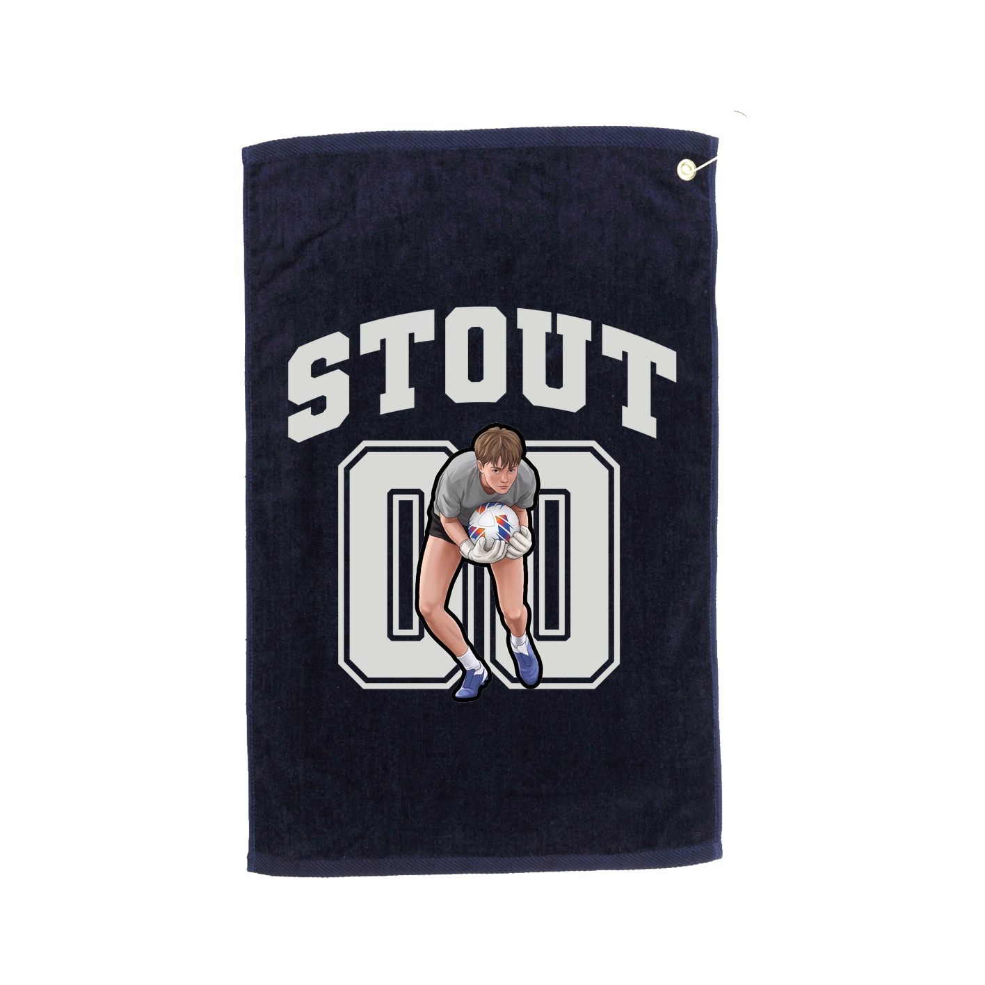 Golf Towel — Number in Navy