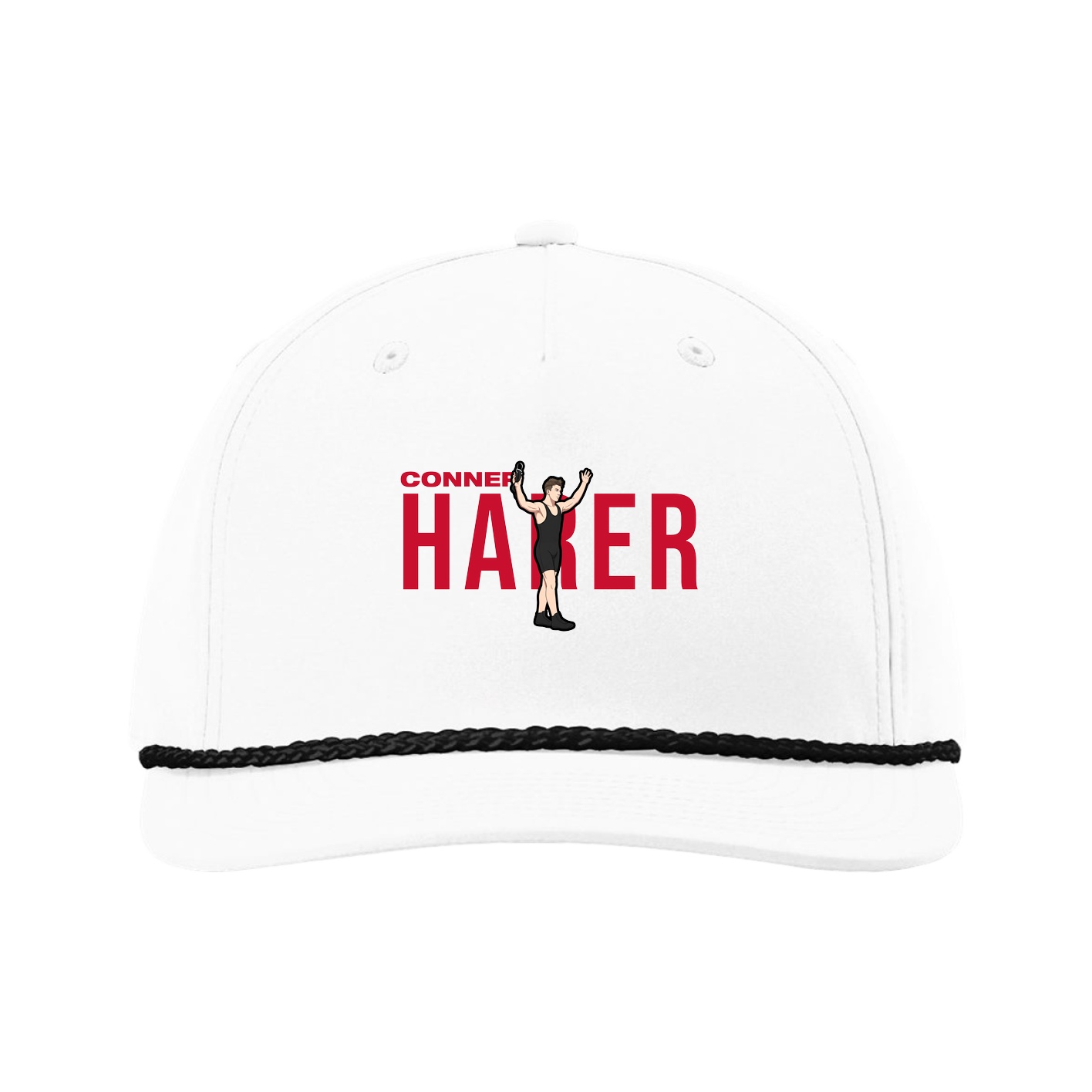 Five-Panel Classic Rope Cap — Player Name in White