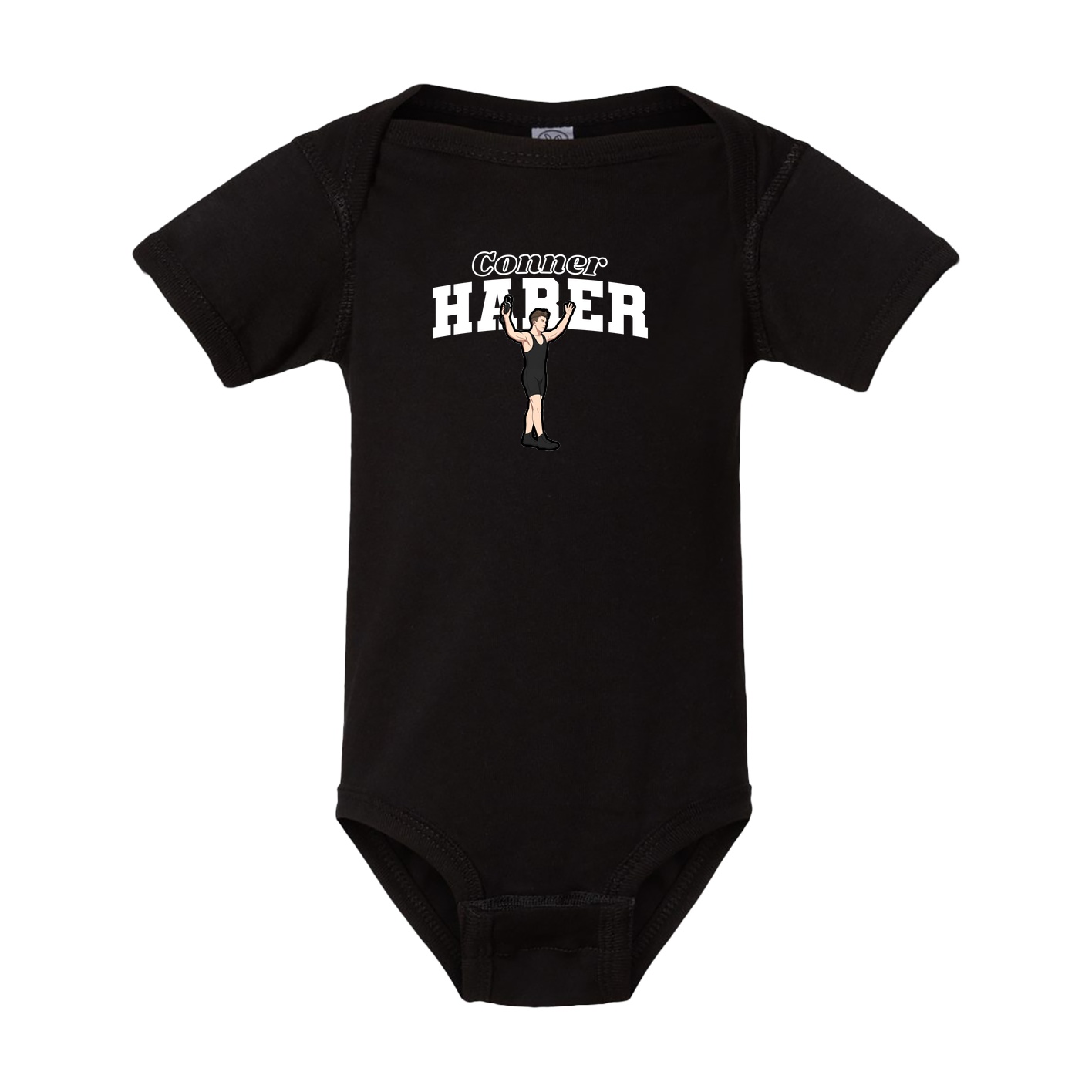 Baby Onesie — Name Arch in Black