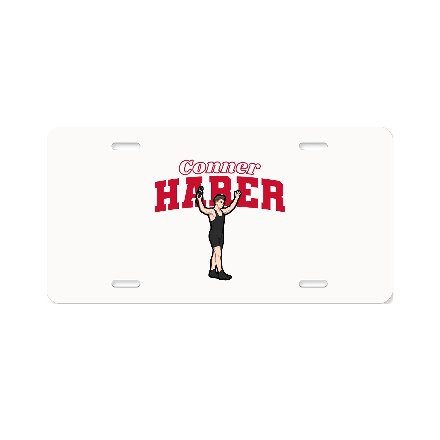 License Plate — Name Arch in Classic