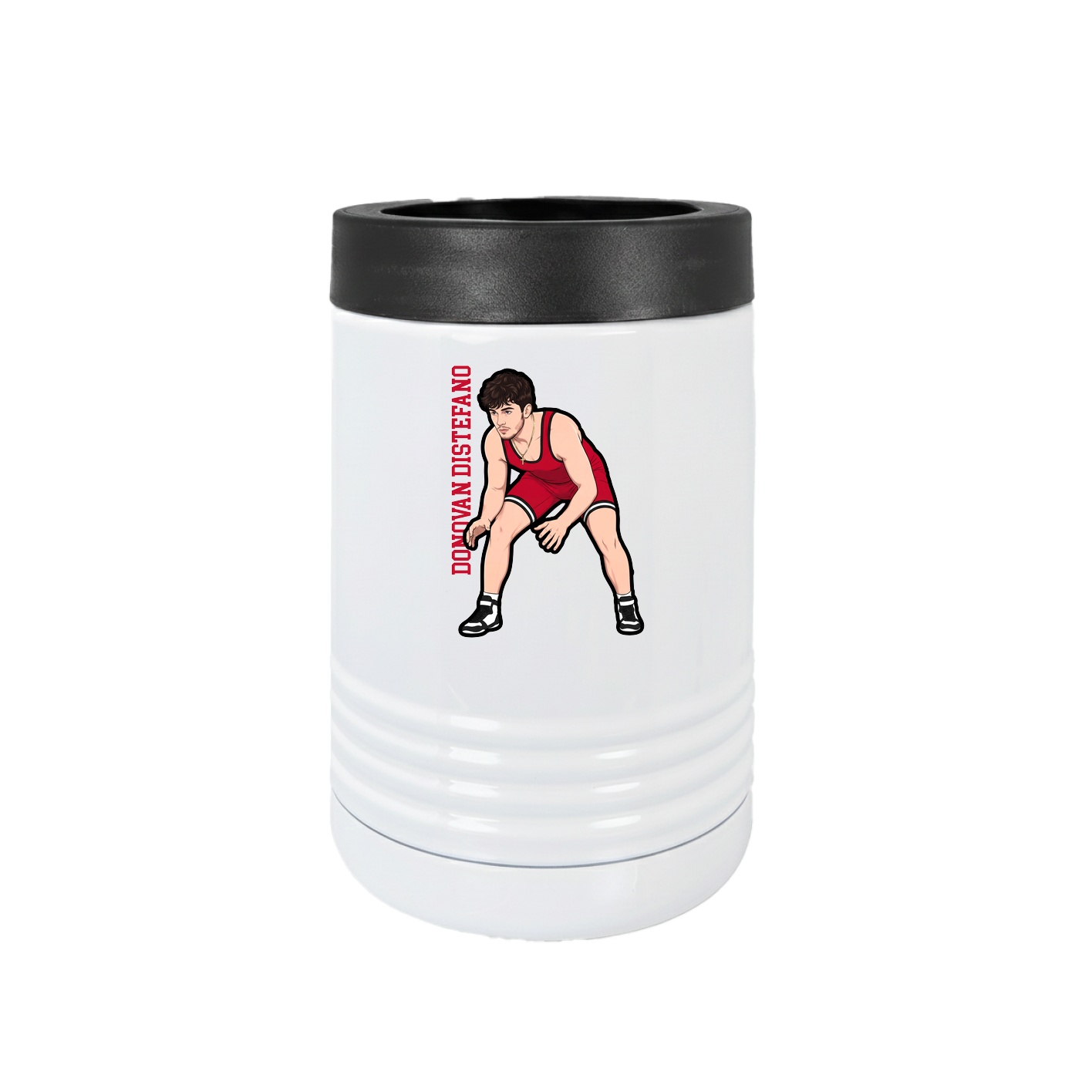 Beverage Holder — Name Vertical in White