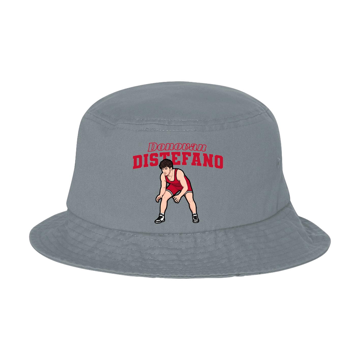 Bucket Cap — Name Arch in Grey