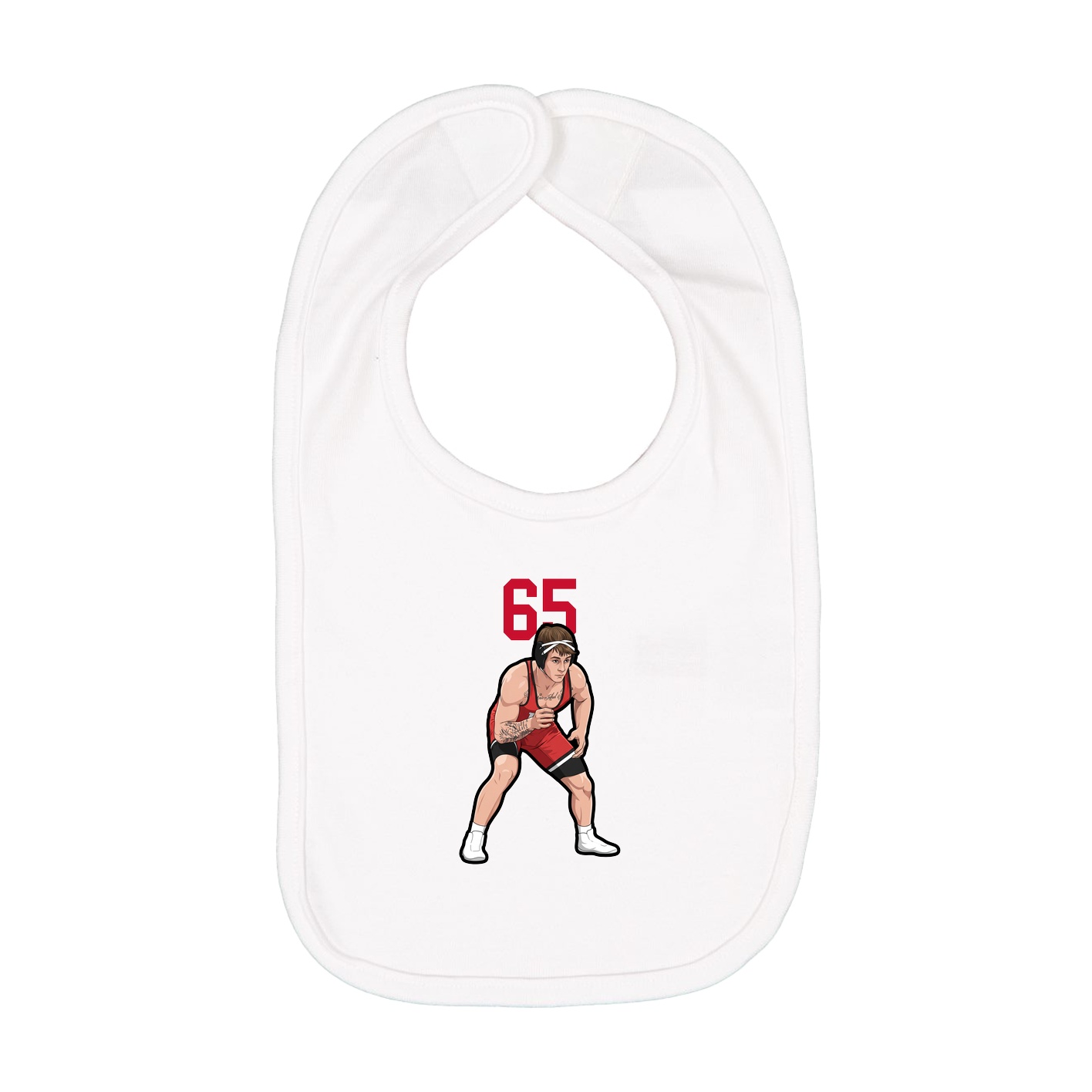 Infant Bib — Number Top in White