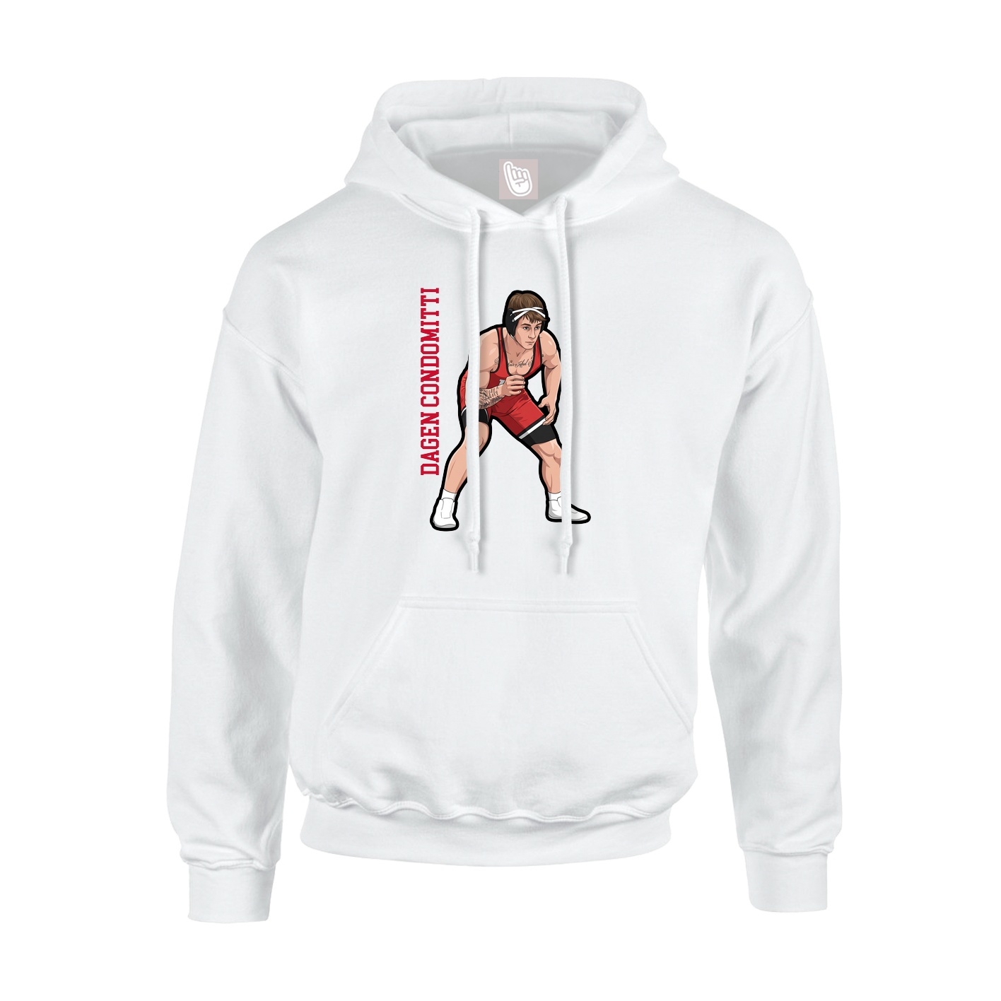 Hoodie — Name Vertical in White