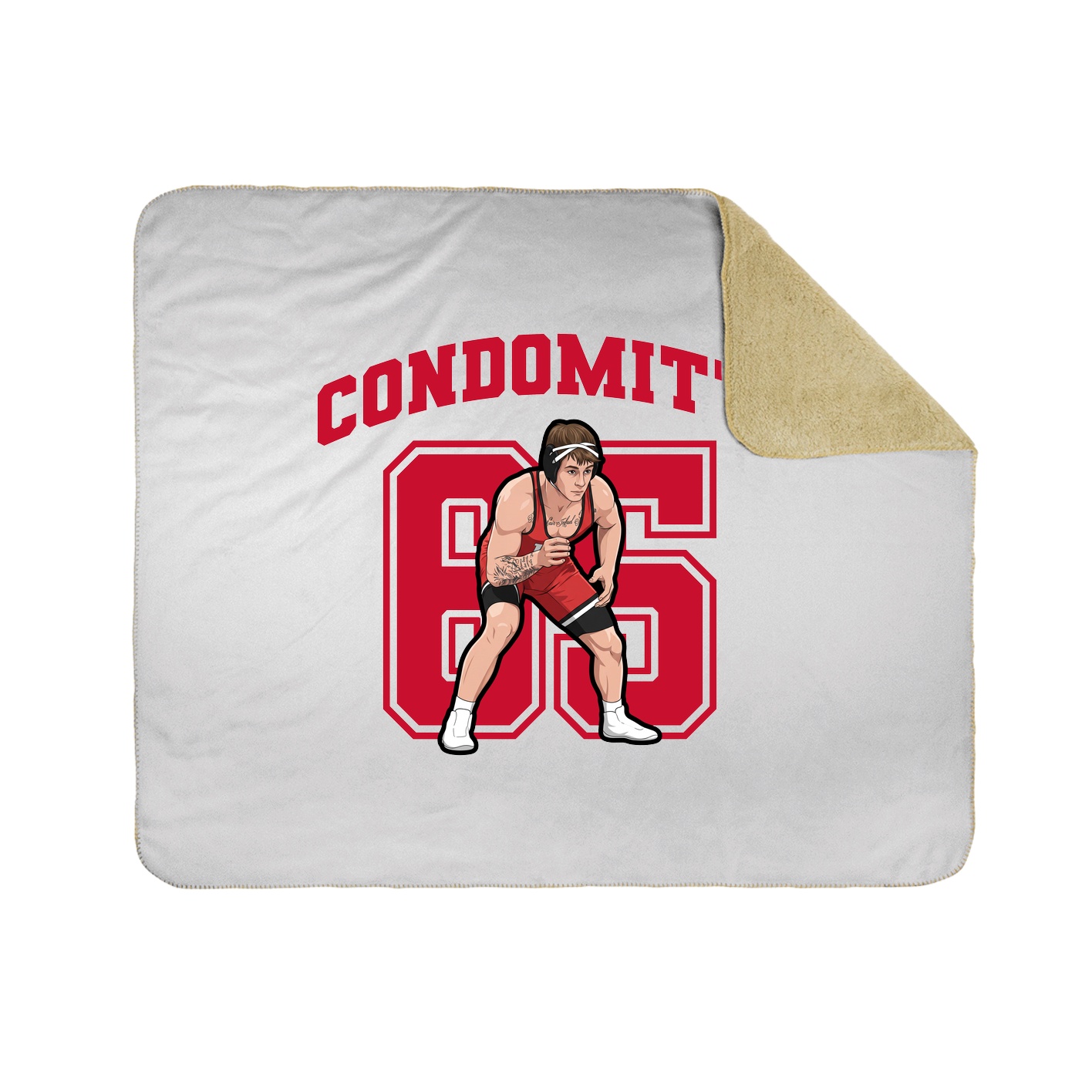 Throw Blanket — Number in White