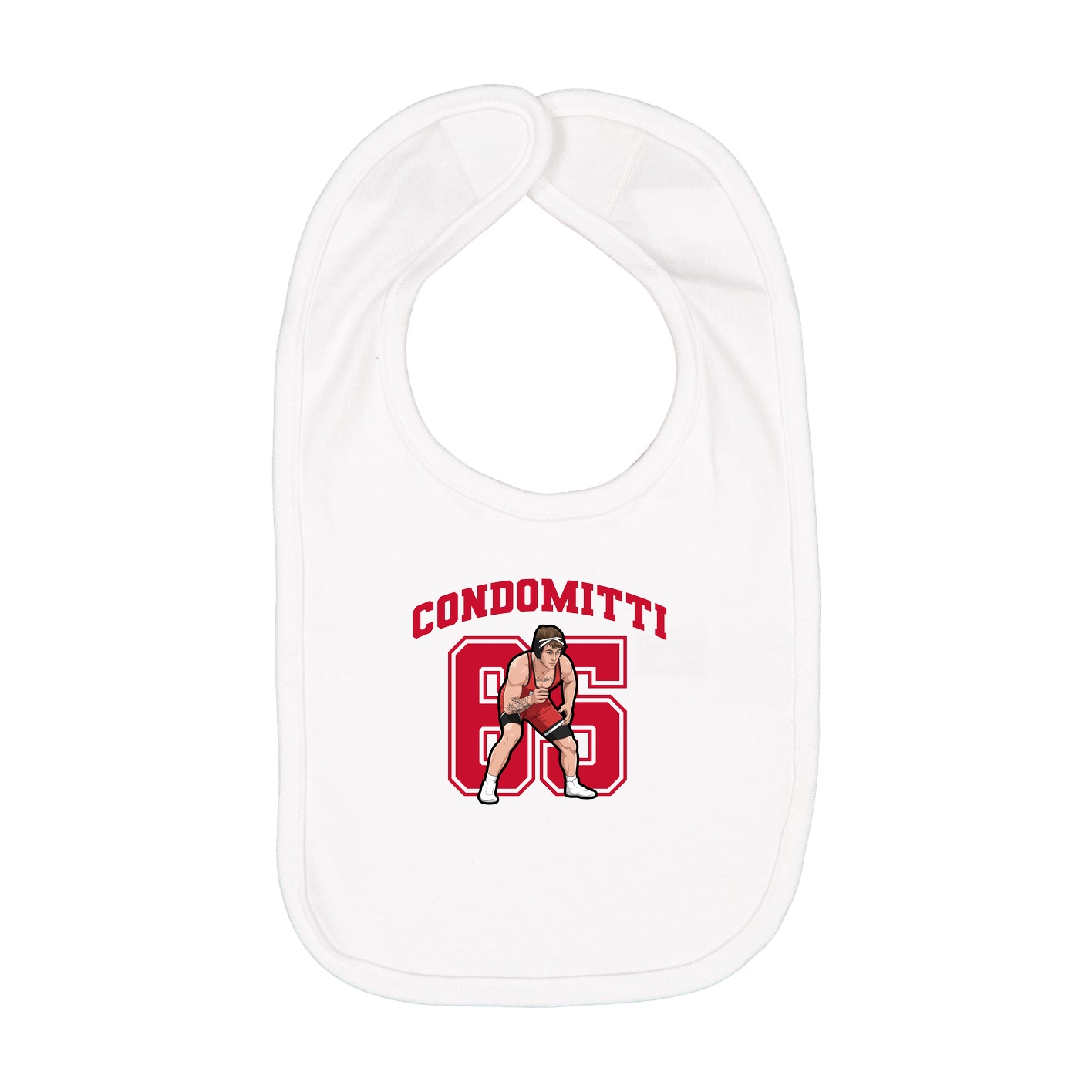 Infant Bib — Number in White
