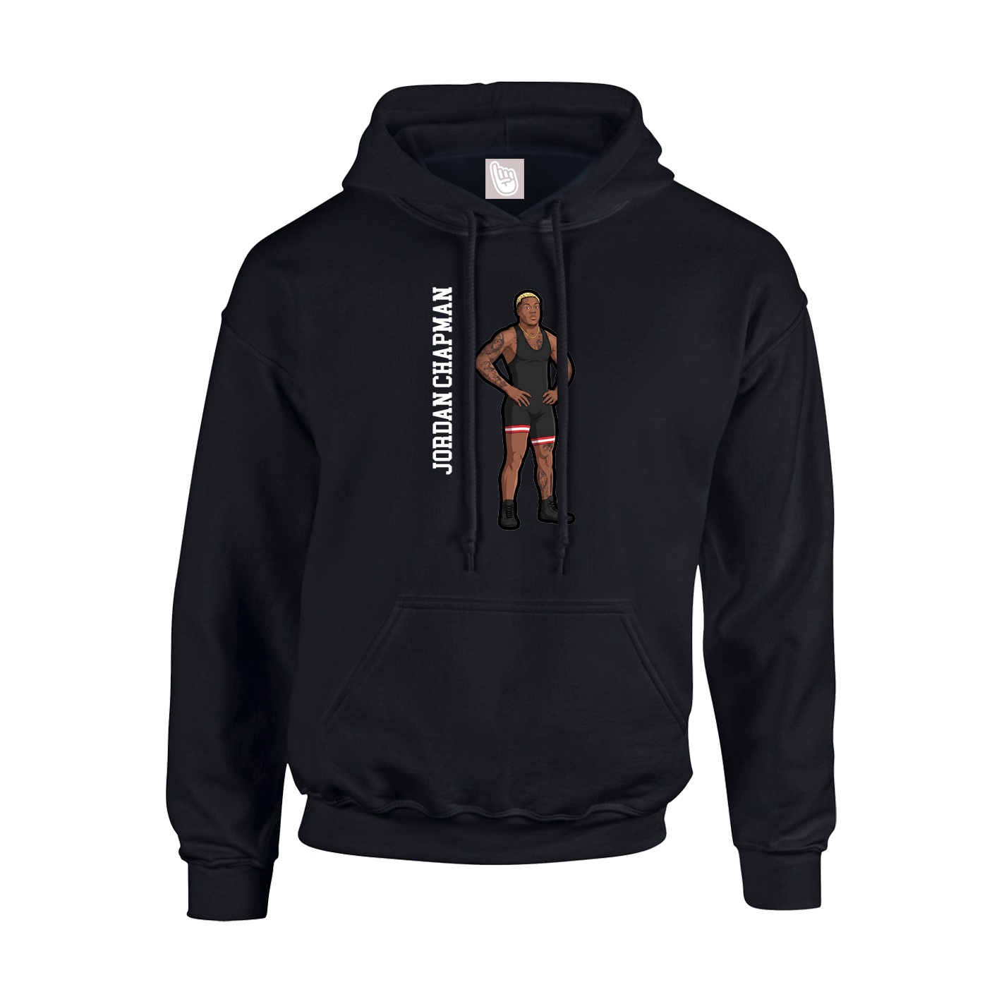 Youth Hoodie — Name Vertical in Black