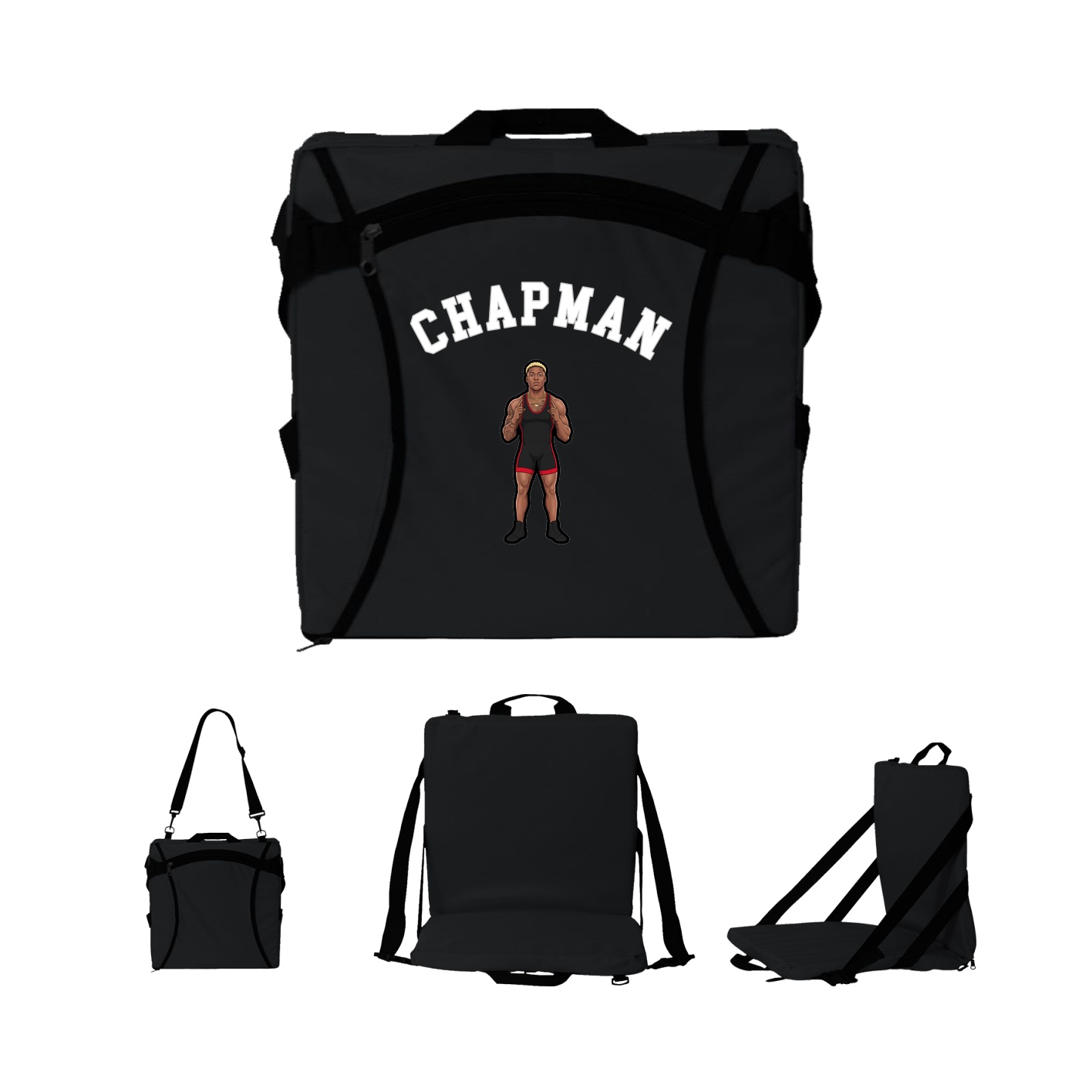 Folding Stadium Seat — Shirsey Arch in Black