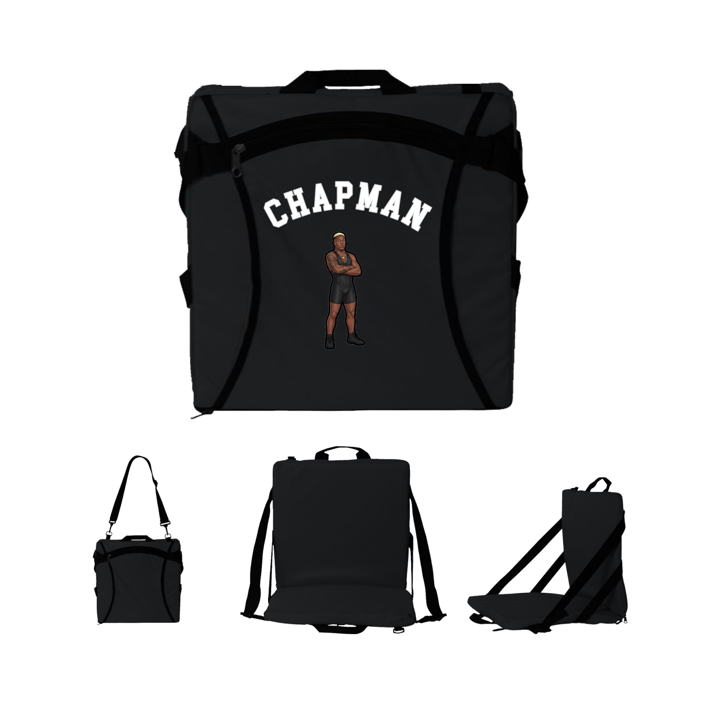 Folding Stadium Seat — Shirsey Arch in Black