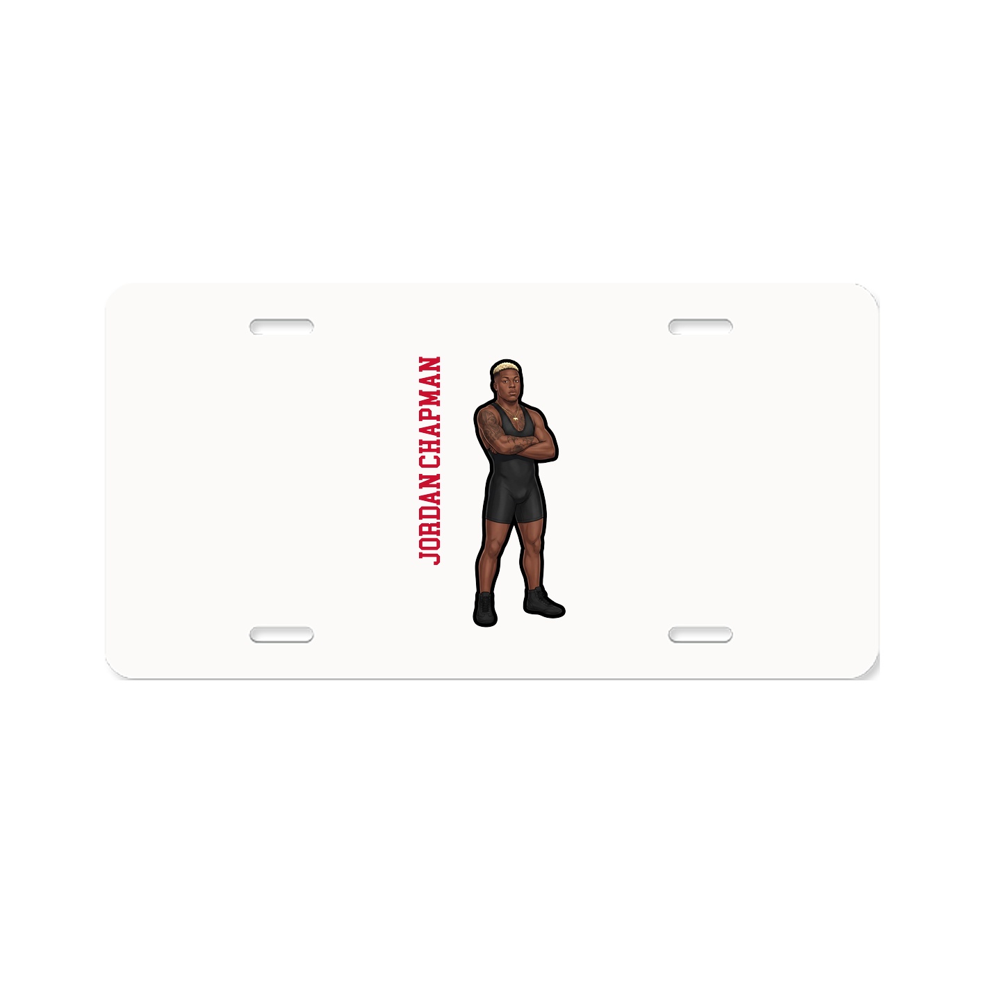 License Plate — Name Vertical in Classic