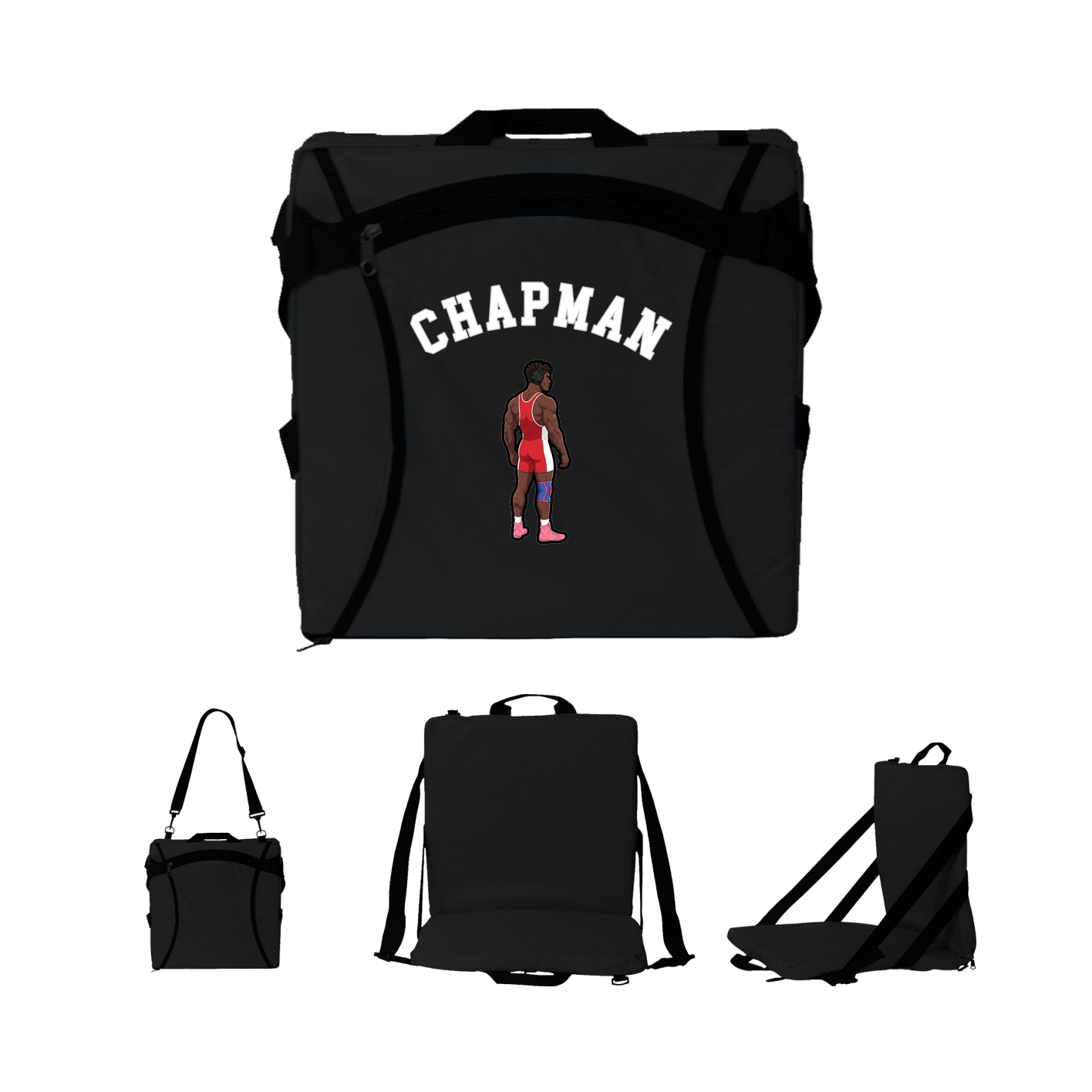 Folding Stadium Seat — Shirsey Arch in Black