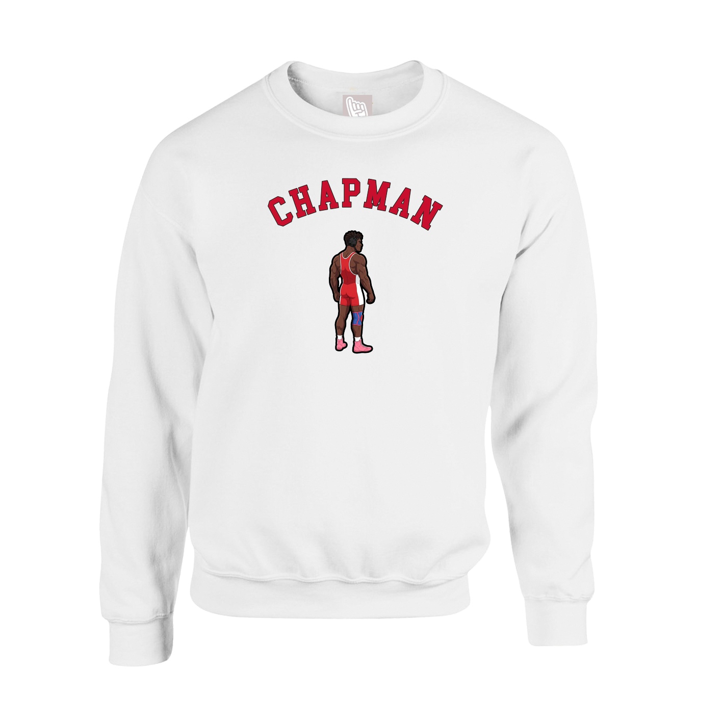 Fleece Crew — Shirsey Arch in White