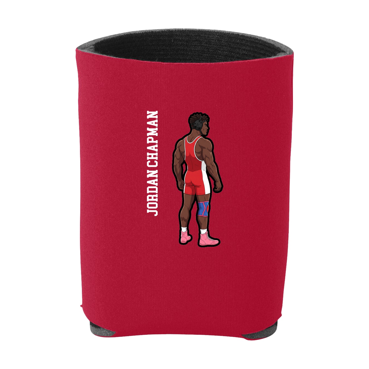 Can Holder — Name Vertical in Red