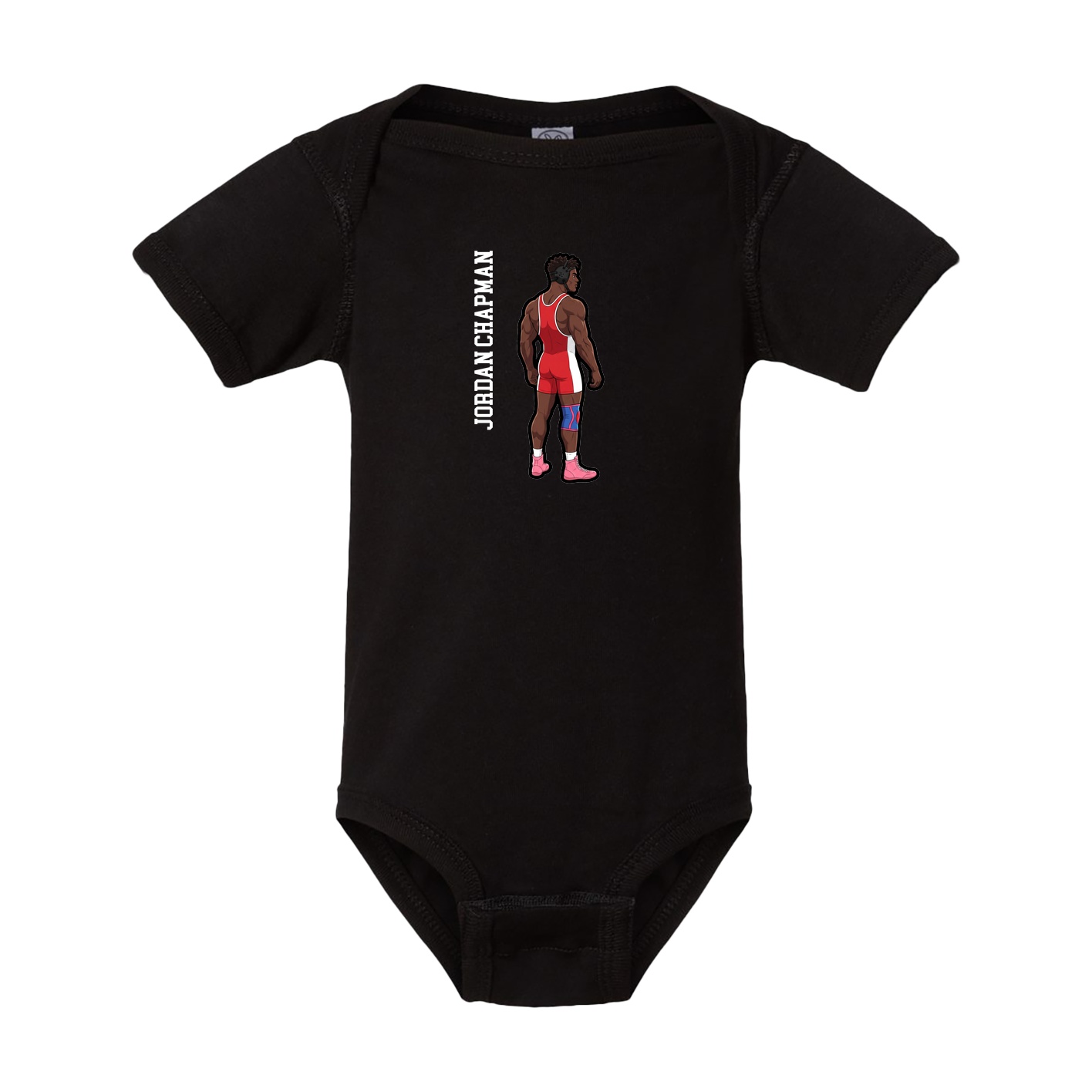 Baby Onesie — Name Vertical in Black