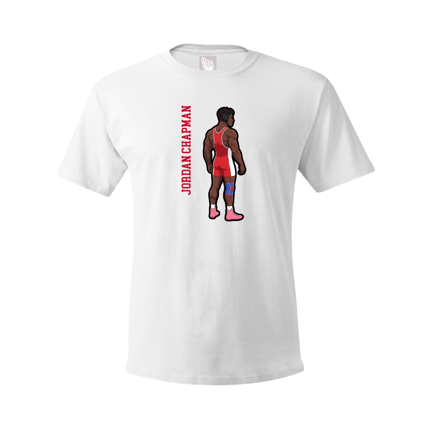 Tee — Name Vertical in White